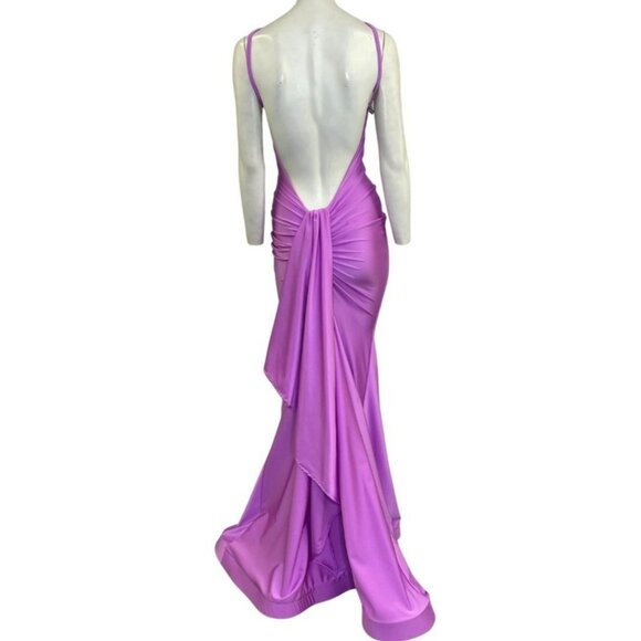 Jessica Angel 507 Open Back Form Fitting Gown Lilac Size XS NWT - Picture 2 of 5